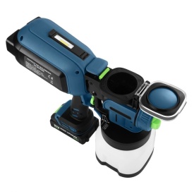 Pistol de vopsit cu acumulator 21V KraftDele KD5480 – Acumulator 2500mAh, Rezervor 1200ml, Lumină LED, 2 Duze incluse - Img 4