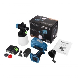 Pistol de vopsit cu acumulator KraftDele KD5481, 21V, 2000mAh, rezervor 800 ml, pentru mobilier, garduri, pereți și tavane - Img 9