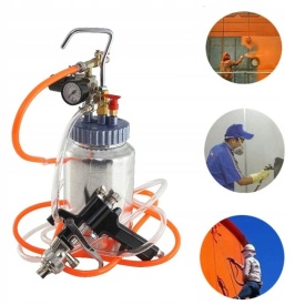 Pistol de vopsit pneumatic cu rezervor sub presiune 2L MaxRom, duză 2 mm, pentru vopsea, lac, adezivi și emulsii - Img 2