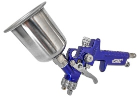 Pistol de vopsit pneumatic HVLP VERKE 0,8 mm, rezervor 125 ml, pentru retușuri și lucrări de finisaj precise - Img 5