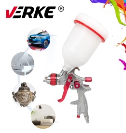 Pistol de vopsit pneumatic HVLP VERKE PREMIUM LINE K-775G, duză 1,3 mm, rezervor 600 ml, pentru lucrări de vopsire precise - Img 3