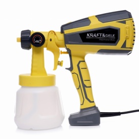 Pistol electric de vopsit KraftDele KD1656, 500W, rezervor 1000 ml, 3 duze pentru acoperire uniformă - Img 3