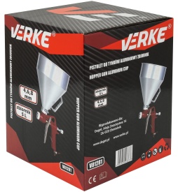 Pistol pneumatic pentru tencuit și zugrăvit VERKE 5L din aluminiu, cu duze interschimbabile 4/6/8 mm - Img 11