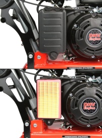 Placă compactoare 48kg MAR-POL MP-60 M79510 – motor OHV, forță 8.2kN, adâncime 20cm, covor cauciuc și roți incluse - Img 12