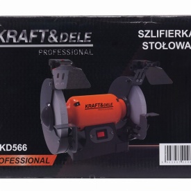 Polizor de banc KraftDele KD566, 1700W, cu 2 pietre abrazive 200x20x15,88 mm pentru ascuțire, șlefuire și curățare unelte - Img 8