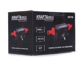 Pompa de apă pentru bormașină/înșurubătoare KraftDele KD739, 45 l/min, conexiuni 3/4 inch - Img 3