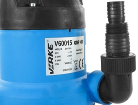 Pompă submersibilă pentru apă curată și ușor murdară VERKE QDP-400, 1 inch, cu plutitor automat, 0,40 kW, 4500 l/h - Img 5