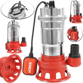 Pompă submersibilă pentru apă murdară cu plutitor și tocător VERKE MF-550F, 0,55 kW, 15000 l/h, evacuare 2"