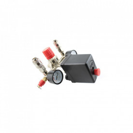 Presostat compresor aer cu supapa si regulator de presiune cu cuple rapide 20A 230V 3-12 bari B-AC013F - Img 2
