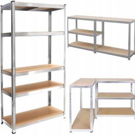 Raft de garaj 90x40x180cm 5 rafturi metal MDF MXM90060 - Img 5