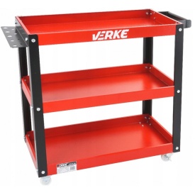 Raft metalic mobil pentru scule atelier 3 rafturi 70x74mm VERKE V33120 – Kraft&Dele