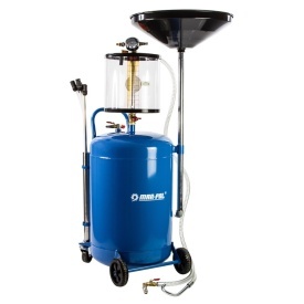 Recuperator și aspirator de ulei Mar-Pol M78307, 68 litri, cu sondă de aspirare, înălțime reglabilă și rezervor metalic mobil