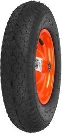 Roată pentru roabă 16 inch KraftDele KD508 cu ax și piulițe, anvelopă 4.80/4.00-8, rulare lină pentru grădină și construcții - Img 5
