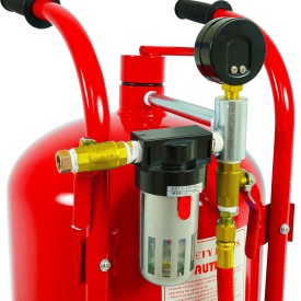 Sablator mobil cu rezervor sifon 38L VERKE, 4 duze, furtun 3 m, pentru curatare metal, garduri si piese auto - Img 7