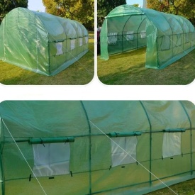Sera tip Tunel de grădină cu folie Mar-Pol 4 x 2,5 x 2 m, 10 mp, cu 8 ferestre, 2 uși și protecție UV-4 - Img 2