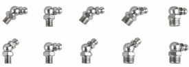 Set 110 nipluuri de ungere și smarowniczki KraftDele KD10507, M6/M8/M10, drepte, 45° și 90°, în cutie organizatoare - Img 6