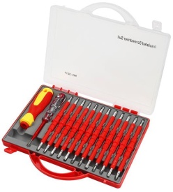Set 14 șurubelnițe izolate KraftDele KD5971, pentru instalații electrice până la 1000V, cu organizator - Img 2