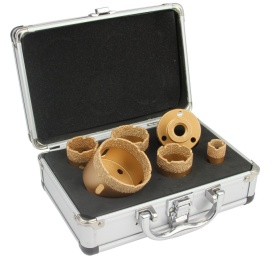 Set carote diamantate pentru granit Mar-Pol M22592, filet M14, 20-60 mm, 6 piese pentru găurire în materiale dure - Img 3