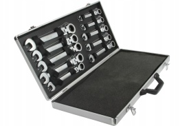 Set chei fixe-combinate cu clichet Mar-Pol 22 piese, 6-32 mm, chei îndoite din oțel CrV, în valiză - Img 12