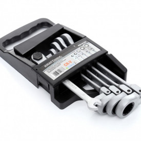 Set chei inelare articulate cu clichet 5 piese KraftDele KD10105 - Img 4