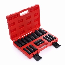 Set chei tubulare de impact 1/2 inch KraftDele KD10531, 16 piese hexagonale, în valiză de transport - Img 2