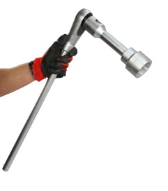 Set chei tubulare de impact Mar-Pol 21 piese, prindere 1 inch, 30-80 mm, cu clichet, prelungitoare și valiză - Img 3