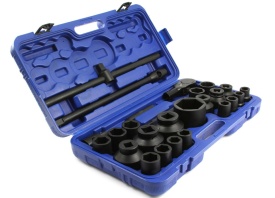 Set chei tubulare de impact Mar-Pol 26 piese, 3/4 inch si 1 inch, 6 si 12 puncte, Cr-Mo, cu clichet, prelungitoare si adaptor