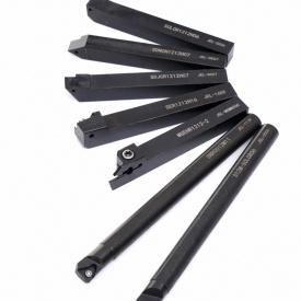Set cuțite de strung cu plăcuțe amovibile 21 piese KraftDele KD1061, 7 portcuțite 12x12 mm pentru prelucrare precisă - Img 1