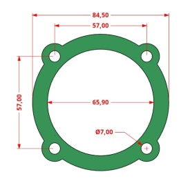 Set de 10 Garnituri set pentru cap compresor de aer V 3x65mm Mod.0.36-8 (C) CH195 - Img 3