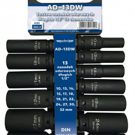 Set de chei tubulare IMPACT 1/2", 13 piese ADLER AD-13DW varianta lunga - Img 3