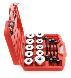 Set extractor bucșe brațe suspensie KraftDele KD10517, cu adaptoare și prese cu șurub, în valiză pentru service auto - Img 9