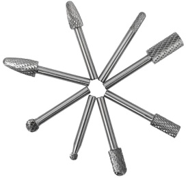 Set freze pe tijă pentru metal HSS, 8 piese, pentru fasonare, netezire și îndepărtare material, MaxRom V05040 - Img 11