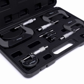 Set micrometre de exterior 0-100 mm KraftDele KD10443, 4 piese, precizie 0,01 mm, cu etaloane și valiză - Img 3