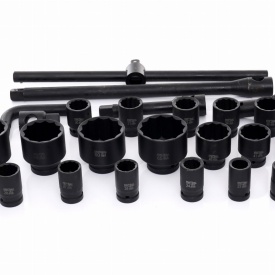 Set nasadki udare 12 colțuri 3/4 inch, 26 piese, Cr-Mo, cu valiză, KraftDele KD11759 pentru atelier și service auto - Img 6