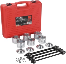 Set profesional KraftDele KD12502 pentru extragerea și montarea bucșelor 34-82 mm, 28 piese - Img 9