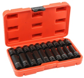 Set tubulare de impact 1/2 inch MaxRom, lungi și scurte, 20 piese, 10-19 mm, oțel crom-molibden pentru service și vulcanizare - Img 3