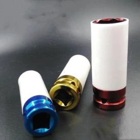 Set tubulare de impact pentru jante din aluminiu VERKE, 3 piese 17/19/21 mm, 1/2 inch, protecție pentru jantă - Img 11