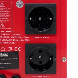 Stabilizator de tensiune AVR 2000VA 230V KraftDele KD1933 pentru protecția echipamentelor electrice și electrocasnicelor - Img 5