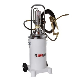 Stație pneumatică de gresare Mar-Pol M78057, 15L, pentru utilaje cu kalamită, furtun 5 m și pistol rotativ
