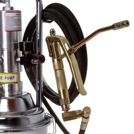 Stație pneumatică de gresare Mar-Pol M78057, 15L, pentru utilaje cu kalamită, furtun 5 m și pistol rotativ - Img 2