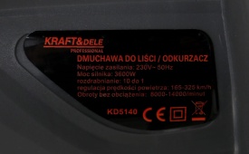 Suflantă electrică cu aspirare 2 în 1 KraftDele KD5140, 3600W, sac 35L, funcție de mărunțire pentru frunze și resturi ușoare - Img 9