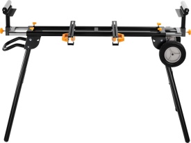 Suport profesional pentru ferăstrău staționar Kraft&Dele KD11873 – Extensibil 216 cm, Picioare pliabile, Role de ghidare și Roți de transport - Img 2