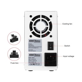 Sursă de laborator reglabilă KraftDele KD5870 – 0-30V, 0-10A, Afișaj digital de precizie, Protecție scurtcircuit, Eficiență >85% - Img 10