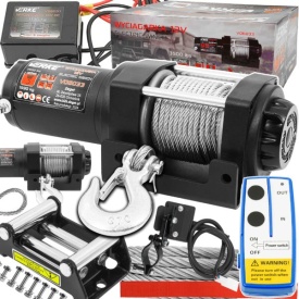 Troliu electric auto 12V 3500 lbs cu cablu din oțel 12 m și telecomandă, pentru ATV, off-road și remorci MaxRom V06033 - Img 8