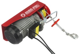 Troliu electric cu cablu Mar-Pol 300/600 kg, 1200 W, 230 V, ridicare 12 m/6 m, pentru garaj, atelier și șantier - Img 6