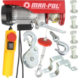 Troliu electric cu cablu Mar-Pol YT-150/300, 230V, 150/300 kg, 550W, pentru garaj, atelier și șantier
