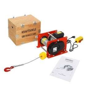 Troliu electric de construcții KraftDele KD1649, 30 m, capacitate ridicare 500/999 kg, motor 1,9 kW, 230V - Img 10