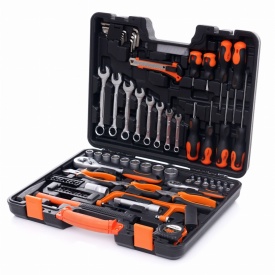 Trusă de scule KraftDele KD10466, 89 piese, cu valiză de transport, chei, tubulare, biți, clești și accesorii - Img 3