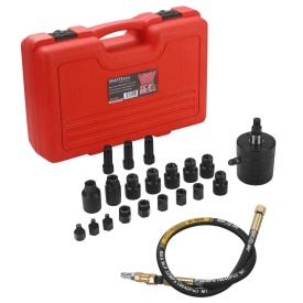 Trusă extractoare pneumatică pentru injectoare KraftDele KD12533 – 21 piese, Bosch/Delphi/Siemens/Denso, 5-8 bar, Valiză transport