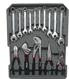 Trusă profesională de scule KraftDele KD314, 188 piese, în valiză din aluminiu cu roți, pentru atelier, auto și întreținere - Img 8